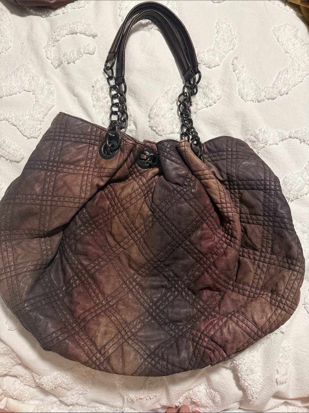 All Saints Quilted Leather Shoulder Bag